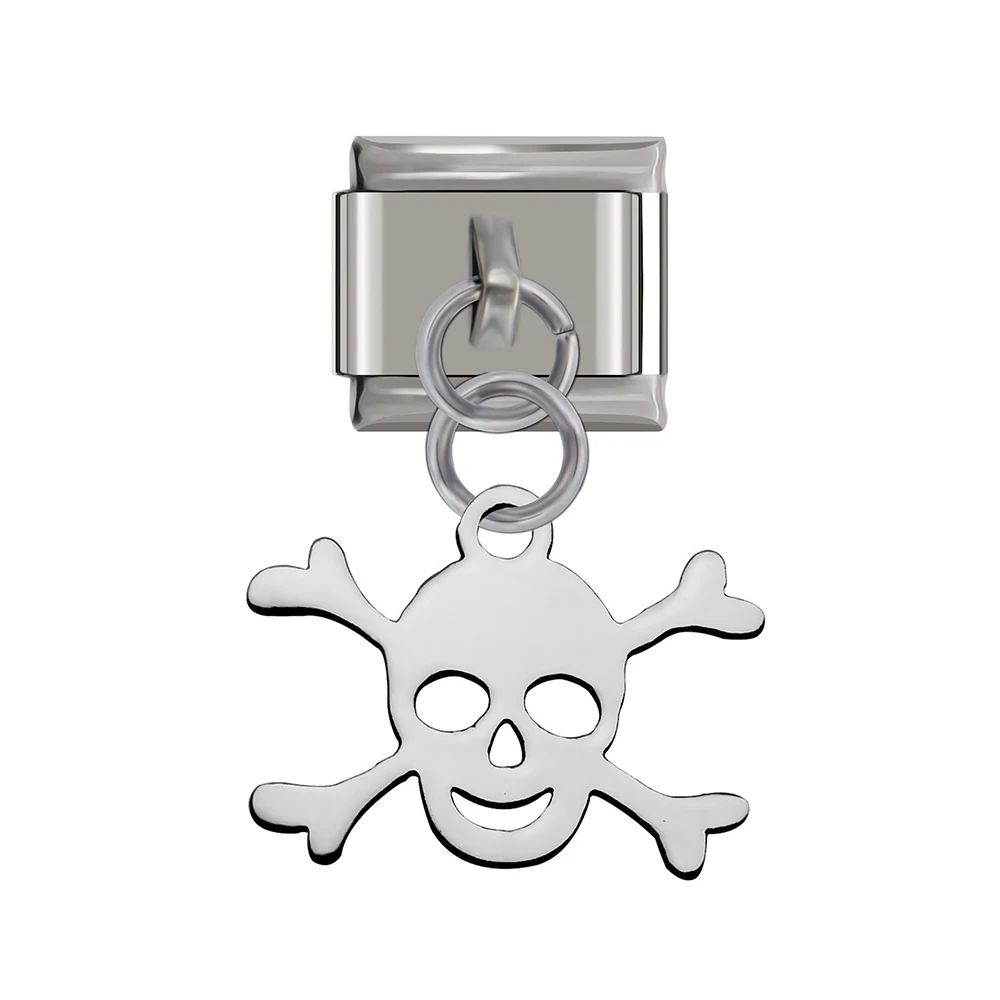 Hapiship оригинальный Маргаритка резка Полировка Череп Скелет итальянский Шарм