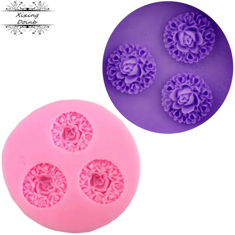 DIY мини форма цветка силикагель Форма силикагеля мягкие конфеты торт Шоколадный