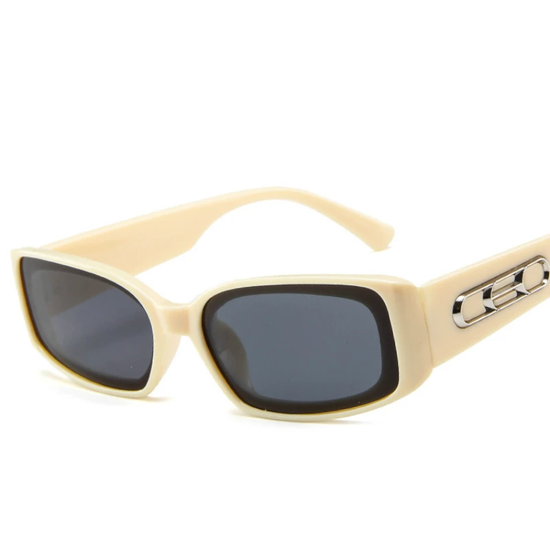 

Trendy Small black Rectangular Sunglasses Women 90s Retro Lady Tiny Square Rectangle Red Sun Glasses Shades uv400