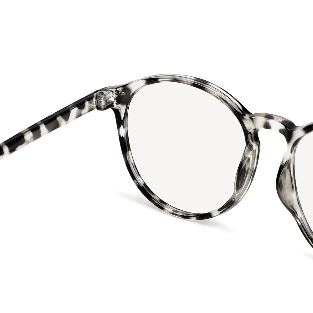 

1Pc Black Leopard Print Round Frame Eyeglasses Anti Blue Light Reduces Eye Strain Radiation Myopia Glasses Optical -1.0~-4.0