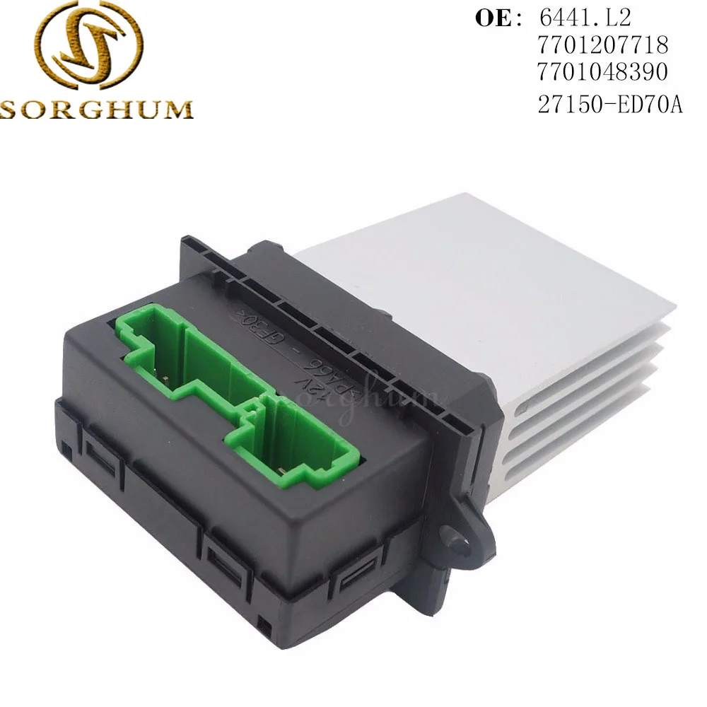 

Blower Motor Heater Fan Resistor For Nissan Tiida Livina Citroen Renault Megane Scenic Clio Peugeot 207 607 6441.L2 27150-ED70A