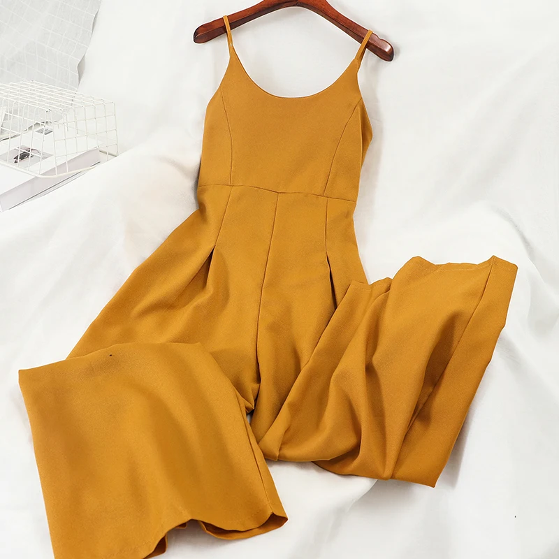 2019 Новая модная женская одежда комбинезон на бретельках женские комбинезоны