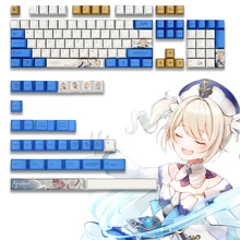 134 Key Original God Barbara Keycap PBT Sublimation Cherry Height Mechanical Keyboard Keycap Animation Keycap Cherry MX 6.25u6u