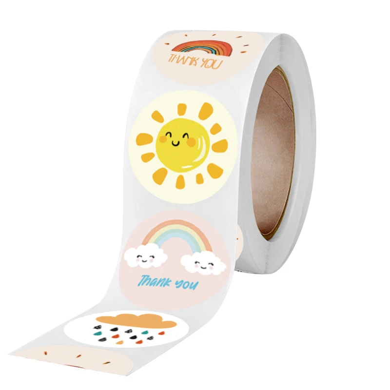 

500pcs/set Thank You Sticker Envelope Sealing Labels Sticker Stationery Supply