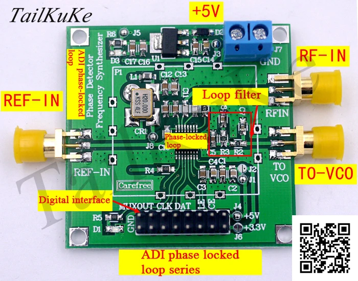 Модуль ADF4110 ADF4111 ADF4112 ADF4113 высокочастотный фазный дискрикатор модуль с
