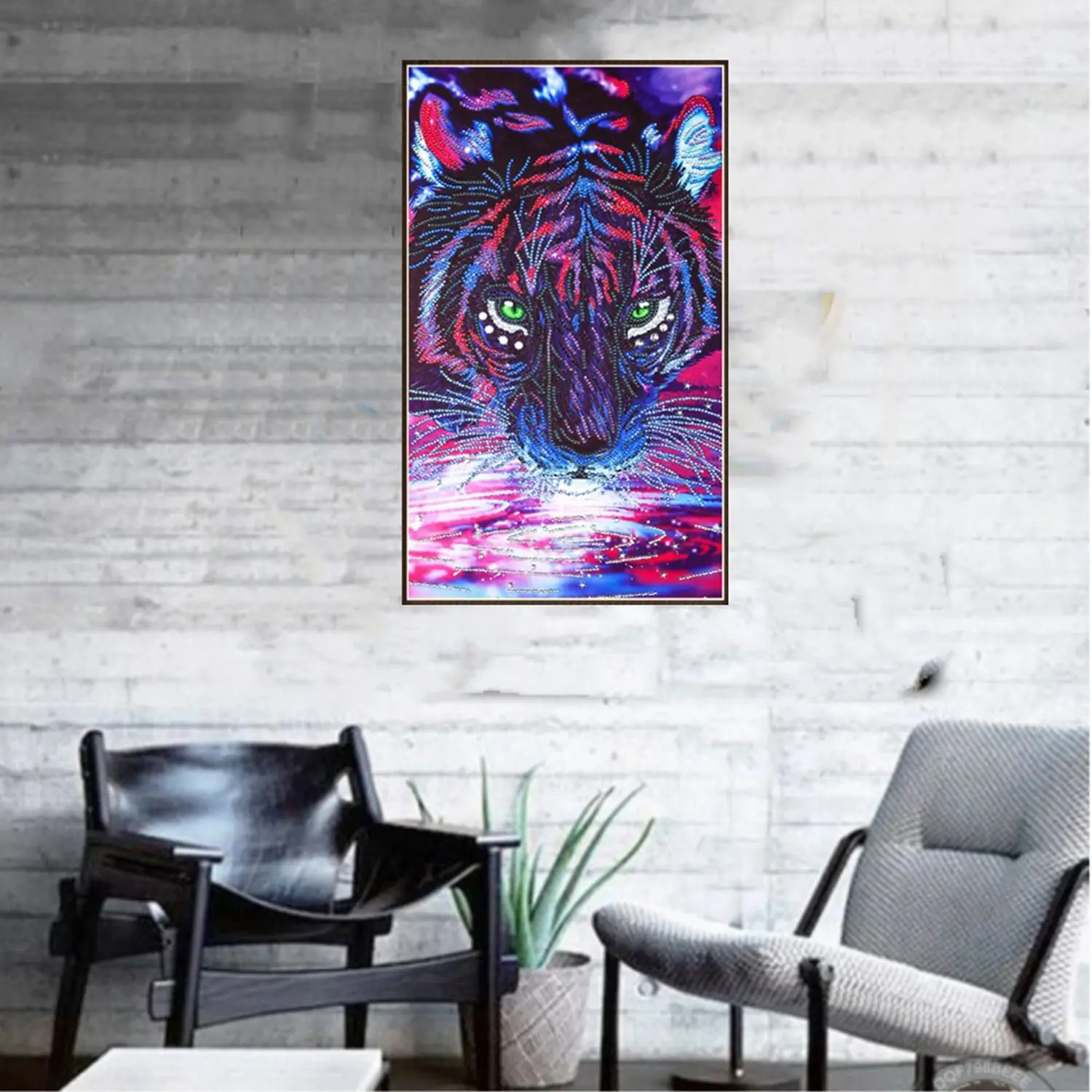 Diamond Painting Animal Water tiger Special Shape Embroidery Paint With Picture Home Decor | Дом и сад