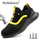 Мужские рабочие защитные ботинки со стальным носком, непрокалываемые ботильоны, защитная обувь для строительства, легкие повседневные кроссовки для мужчин