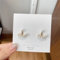 2021 new geometric creative design sense pearl eardrop south koreas new personality fashion womans earring party gifts