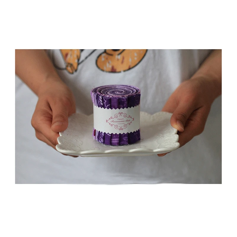 

WeDo Jelly Rolls Strips Colorful Design Fabric Cotton Quilting Patchwork DIY Dolls Sewing Craft No Repeat Design