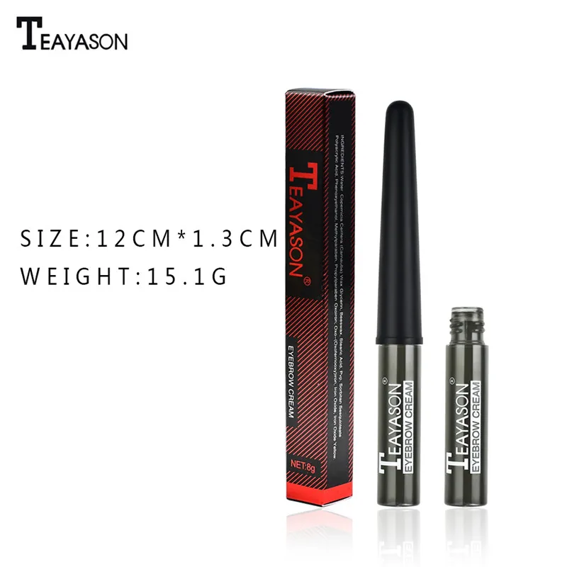 Профессиональный пигмент краска для бровей крем карандаш 3D водостойкий
