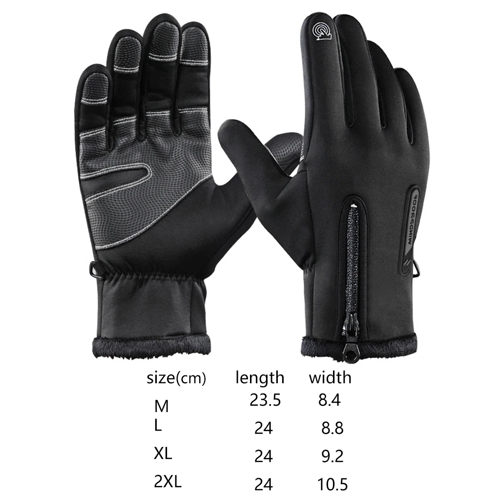 

1 Pair Windproof padded riding gloves Women Men Winter Warm Keeping Gloves Waterproof Skiing Cycling Touch Screen Gloves New