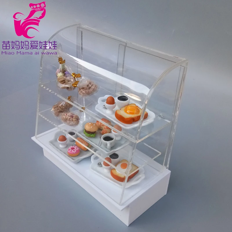 

Doll House Donuts DIY Accessories Dessert Display Case 1/6 BJD Ob11 Blythe Doll Foof Model Accessories