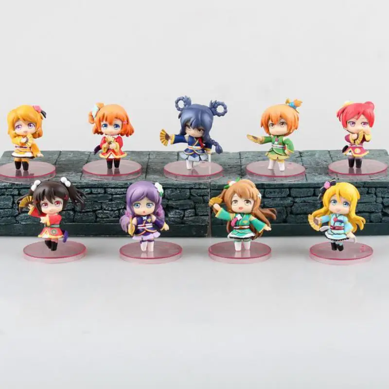 9 шт./компл. Love Live! Школа Idol фигурка игрушки коллекция Рождественский подарок с