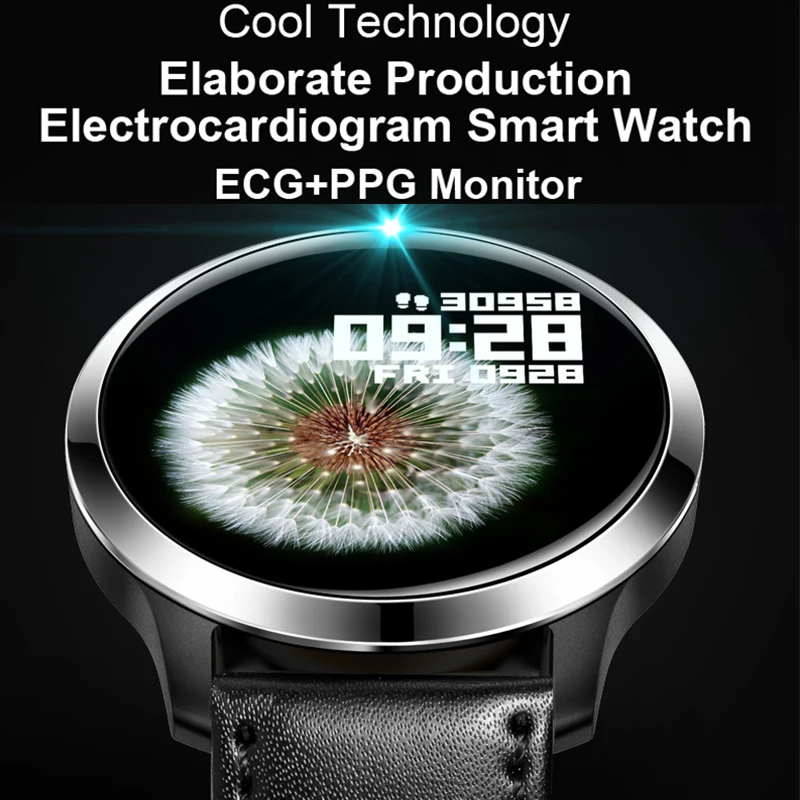 ECG умный браслет в виде часов smartwatch ip68 кровяное давление ppg монитор сердечного
