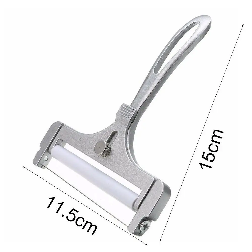 

1Pcs Cheese Slicer Adjustable Grater Planer Cutter Cheese Silver Nonstick Butter Slicing Planer For Home Tool Kitchen Alumi B7I7