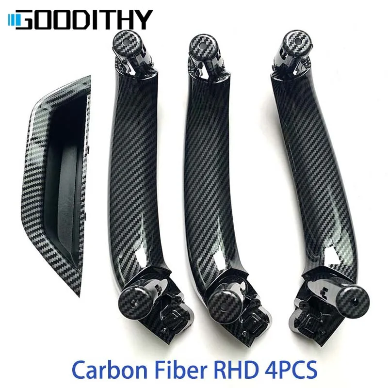 Обновленный LHD RHD комплект из 4 предметов внутренняя дверь углеродного волокна
