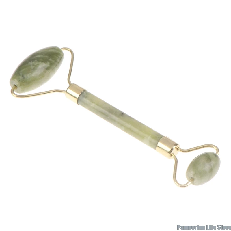 

1 Pcs Roller And Gua Sha Tools By Natural Jade Scraper With Stones For Body Facial Skin Care Tools