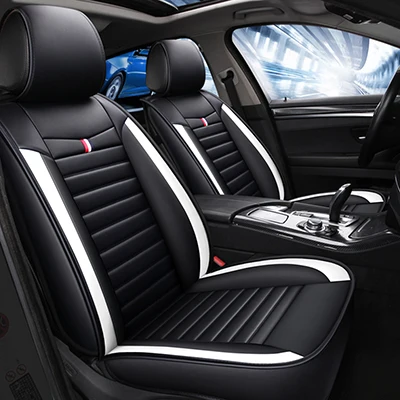 black White Кожаный чехол на автомобильное сиденье для jeep grand cherokee Cherokee Renegade compass все модели автомобильные аксессуары - Название цвета: black White