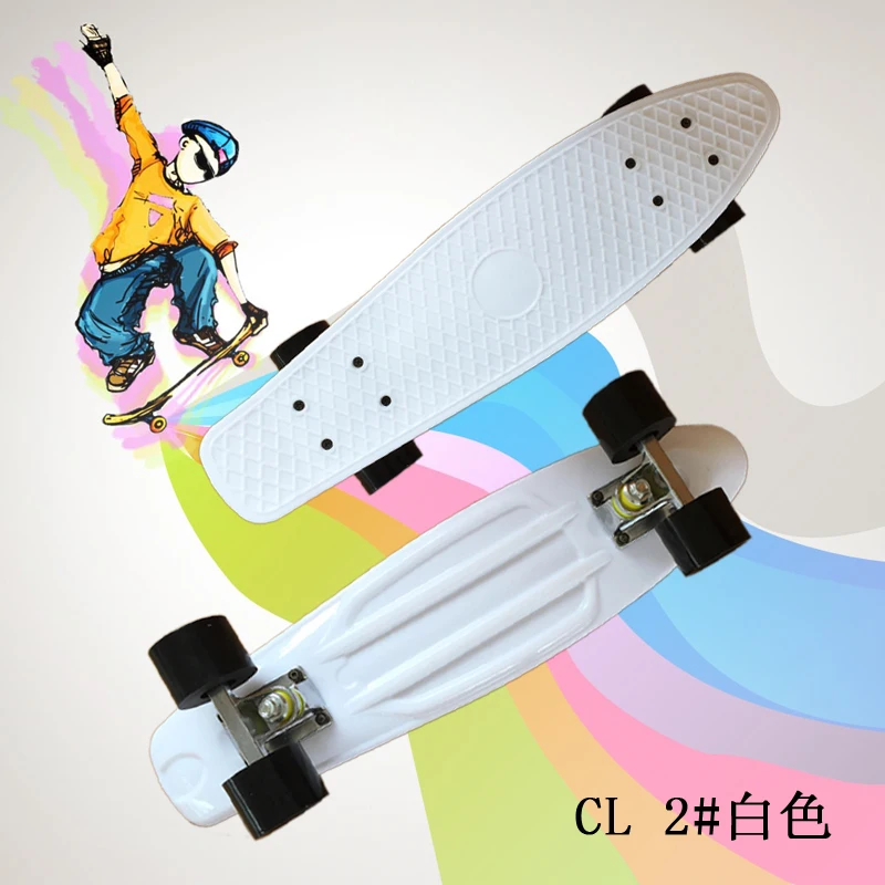 Однотонные пластиковые скейтборды из ПП детские игрушки алюминиевые колеса для