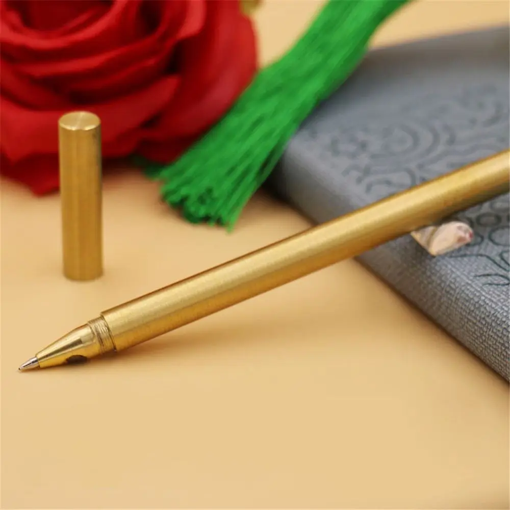 Металлическая шариковая ручка из латуни 0 7 мм роскошная нержавеющей стали с