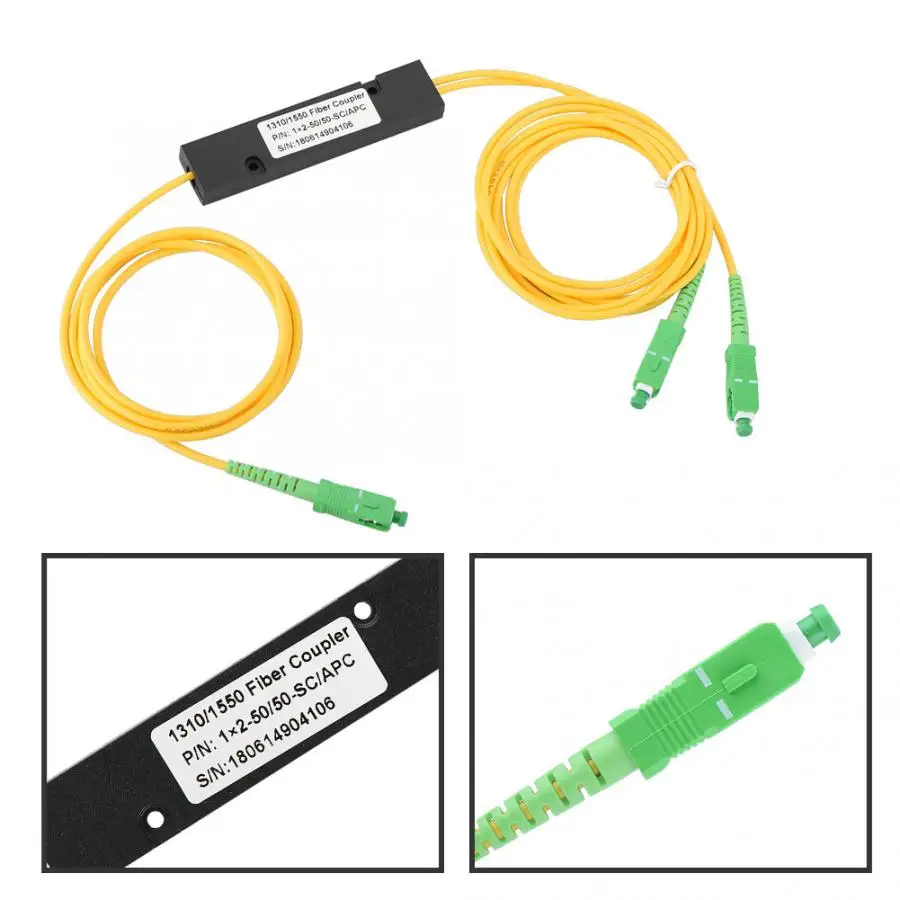 SC APC 1X2 PLC одномодовый волоконно-оптический сплиттер SC/UPC PCL волоконные косички |