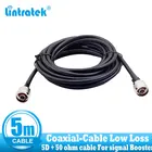 Усилитель сигнала мобильного телефона 5 м N Мужской Разъем 5 метров 50ohm 5D коаксиальный кабель для повторитель сигнала мобильного телефона усилитель