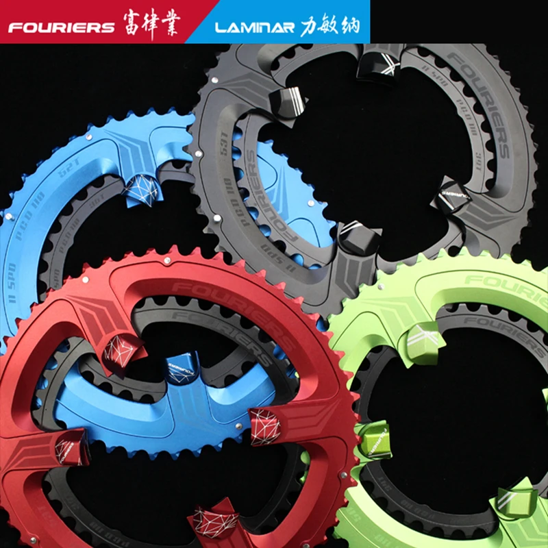 FOURIERS дорожный велосипед звездочка цепной передачи biplate сплав колесо 110BCD 36 52T/39 53T/30