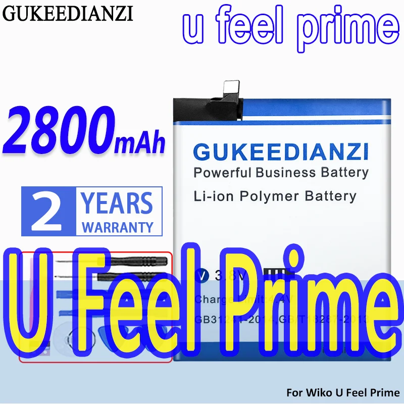 

Аккумулятор большой емкости GUKEEDIANZI 2800 мАч для Wiko U Feel Prime Bateria