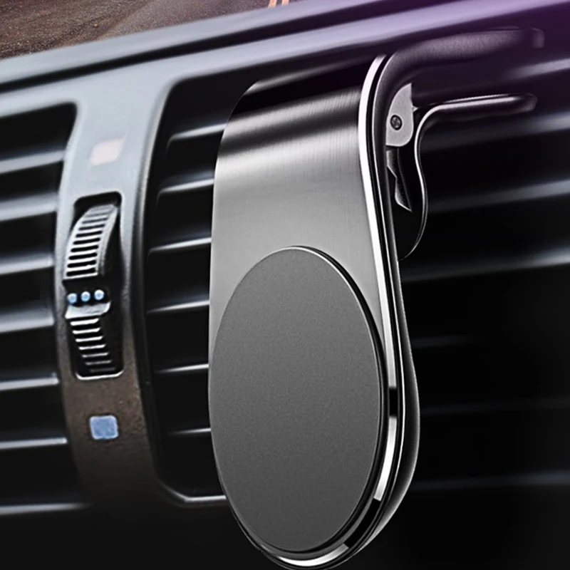 Металлический магнитный автомобильный держатель для телефона мини с креплением