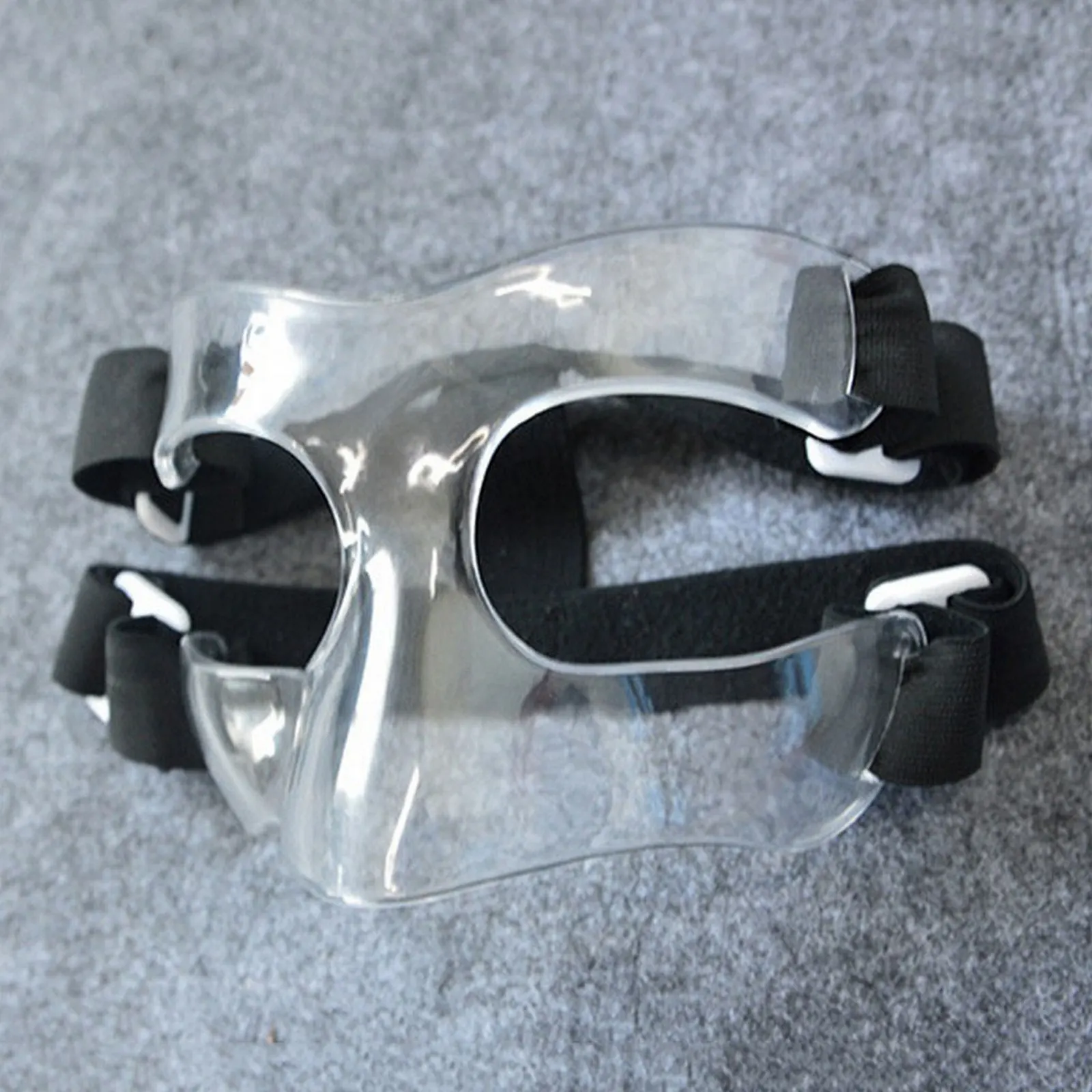 Transparent Nose Guard Face Shield Carbon Fiber Protective Mask with Adjustable Elastic Wrap Strap for Soccer Basketball Sports | Спорт и
