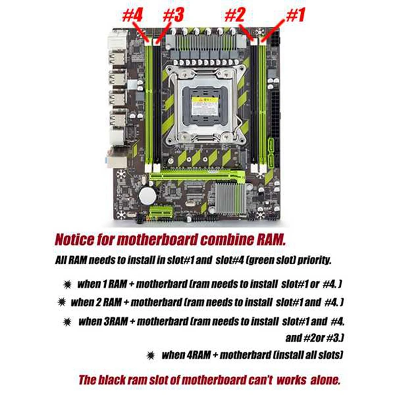 NEW-X79 материнская плата LGA2011 Combos E5-2620 V2 E5 2620 CPU 4 шт. X ГБ = 16 DDR3 ОЗУ 1333 МГц PC3 10600R REG ECC |