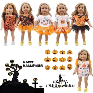 Одежда для Хэллоуина, 6 стилей, подходит для 18-дюймовой американской и 43 см реалистичной куклы-реборн для девочек, наше поколение, детские игрушки