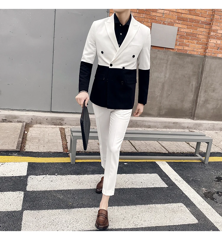Traje Novio, мужские вечерние костюмы контрастных цветов, мужские костюмы для сцены, приталенные костюмы, брюки для выпускного, двубортный костюм, мужской костюм