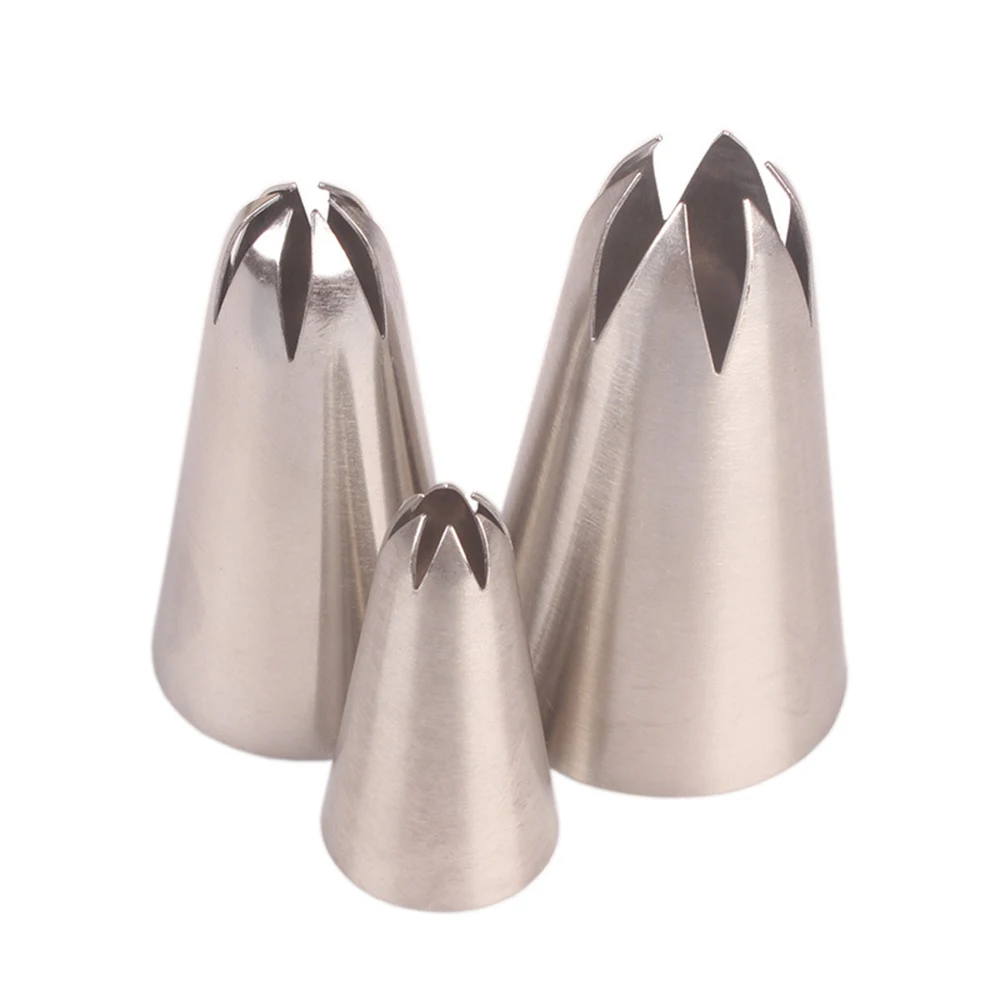 

New 3 Pcs/set Cake Tips Cream Decoration Icing Piping Pastry Nozzles Cupcake Decorating Tool Bakeware