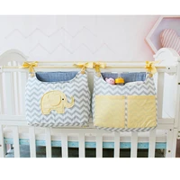 2 pcs baby crib storage bag lace up hanging organizer cot care essentials diaper pocket pouch
