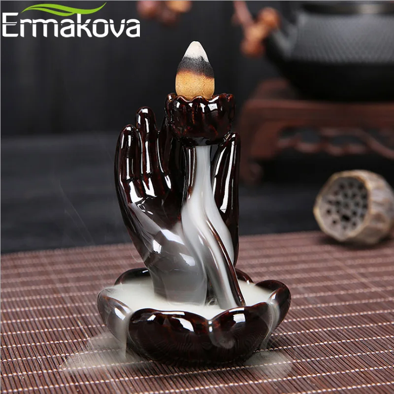 ERMAKOVA керамический обратный поток Курильницы башня фарфоровые ладан кадило