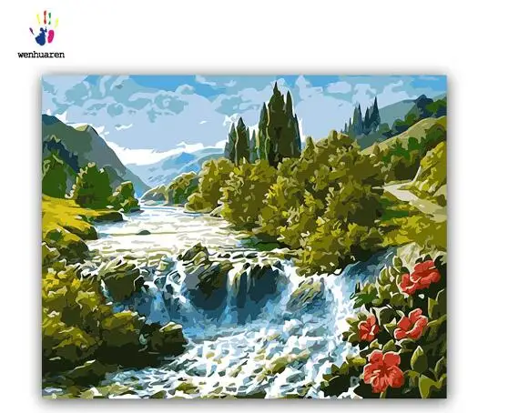 paint by number art painting numbers anime Mountain forest | Дом и сад