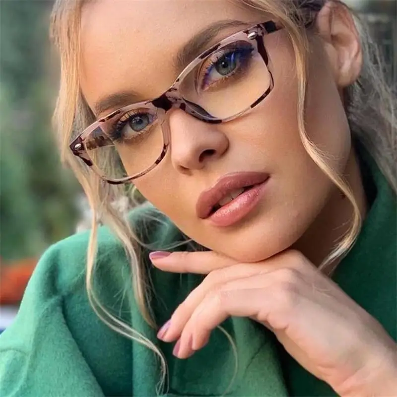 Маленький квадратный синий светильник очки для мужчин женщин игровой компьютер