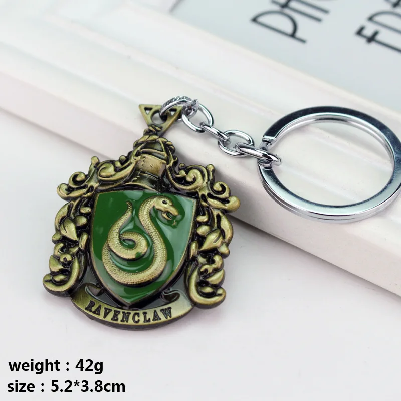 ZXMJ Harried Хогвартс Гриффиндор Hufflepuff Slytherin Ravenctaw школа Гончаров брелок Горячая фильм ювелирные изделия для фанатов подарок - Цвет: 4