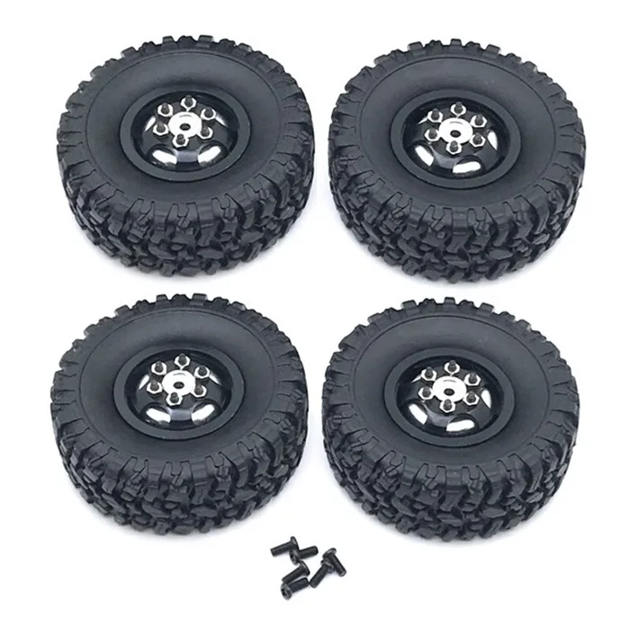 

Metal Wheel Rim with Rubber Tire Tyre for WPL C14 C24 C34 B14 B24 4X4 4WD 1/16 RC Truck Car Upgrade Parts