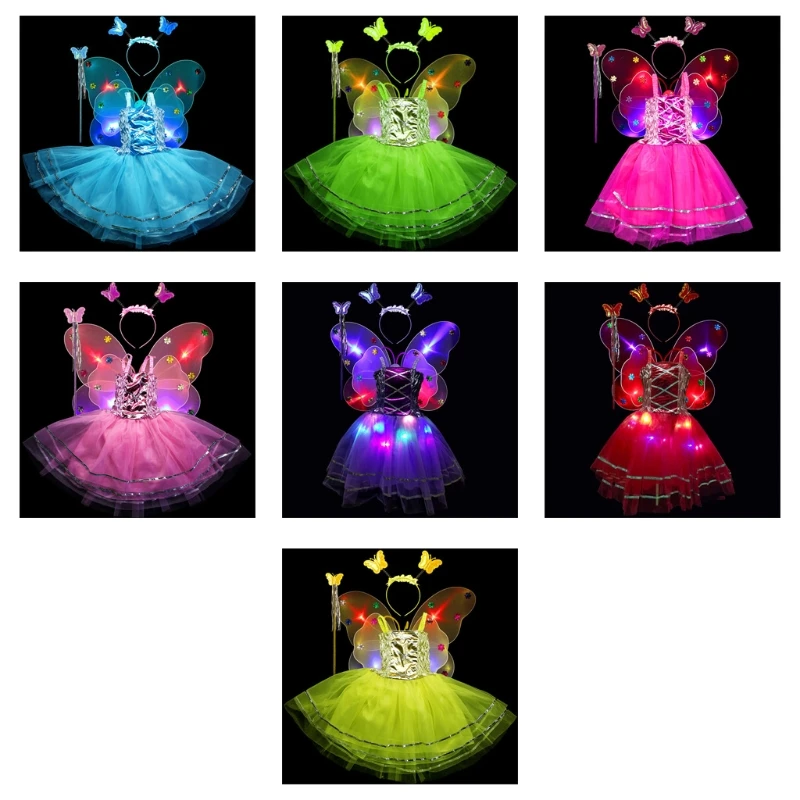 4 шт./компл. Детский костюм для вечевечерние без рукавов с юбкой-пачкой | Детская