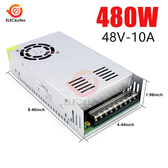 10A 480W DC 48V 360W 400W 480W 10A импульсный источник питания трансформатор переменного тока DC SMPS 7.5A 8.3A - Цвет: 10A 480W
