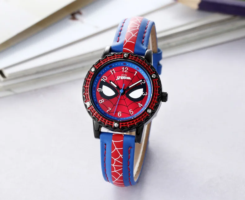 Часы «Человек-паук» диснеевские с мультяшными героями, детские часы, светящиеся водонепроницаемые кварцевые часы, часы, детские часы, подар... от AliExpress WW