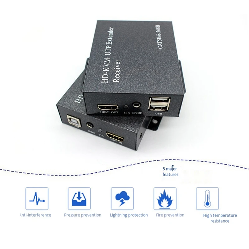 HDMI удлинитель 100 м с KVM переключателем 1080P RJ45 передатчик приемник для PS4 Apple TV (ЕС