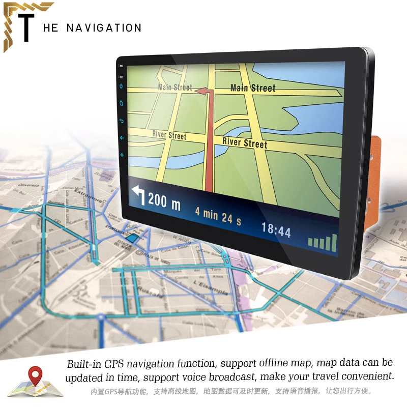 Автомагнитола 2 DIN Android 8 1 10-дюймовый Bluetooth мультимедийный MP5-плеер Съемная панель