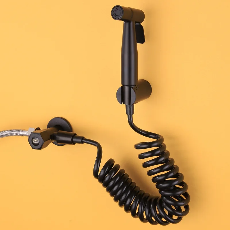 

Black Portable Bidet Sprayer Stainless Steel Toilet Bidet Faucet for Bathroom hand sprayer shower head self cleaning Hardware