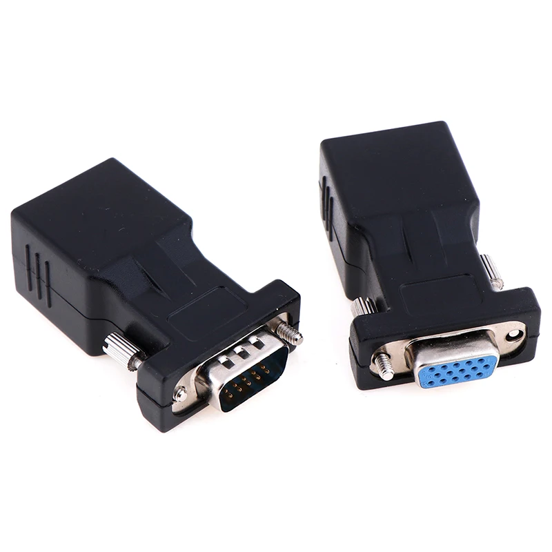 Новинка 2020 Женский/мужской разъем VGA в RJ45 видео удлинитель для