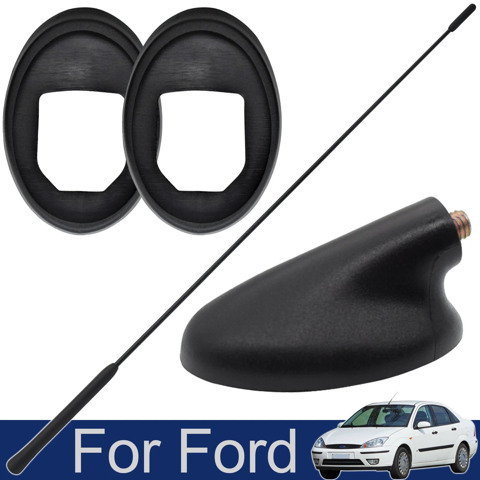 Car Roof Mast Aerial Antenna Rubber Base Gasket Seal For Ford Focus Fusion Fiesta Transit Mondeo Replacement Accessories Styling