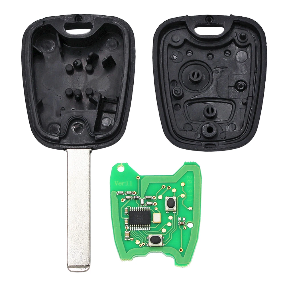 2 кнопки дистанционного ключа 433 МГц ID46 чип для Peugeot 106 206 207 306 307 Citroen C2 C3 C4 Xsara Picasso