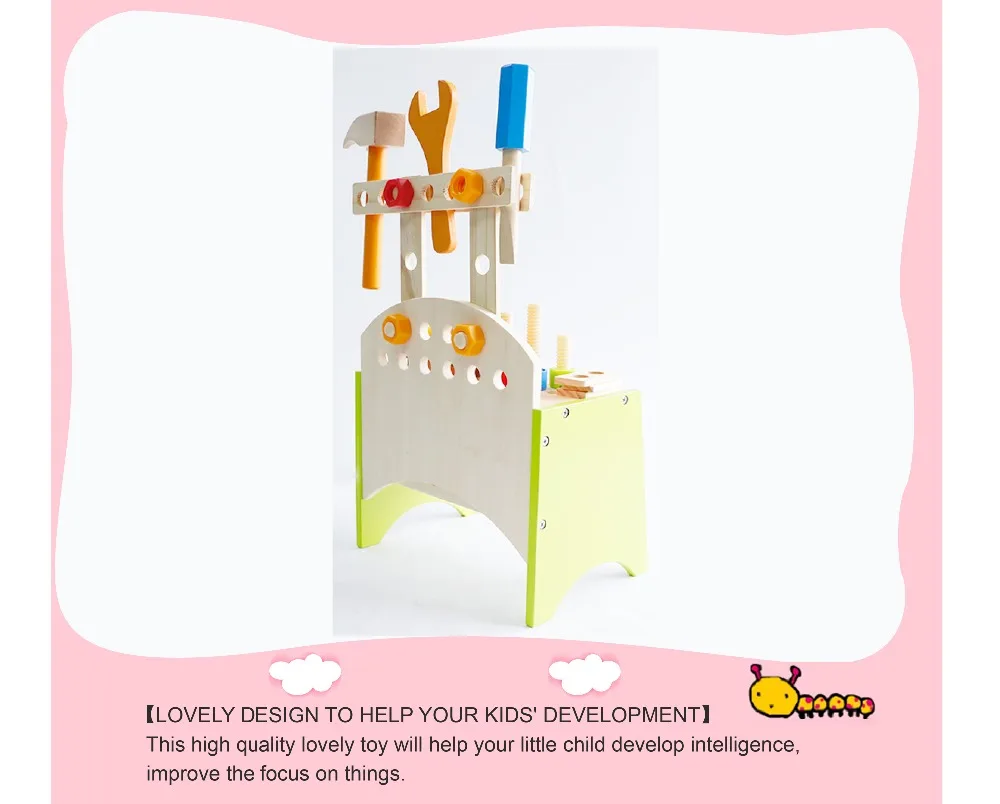 Mookids игровая мастерская деревянный ящик с инструментами настольная Рабочая скамейка мастерская Ролевые Игры развивающие игрушки для детей